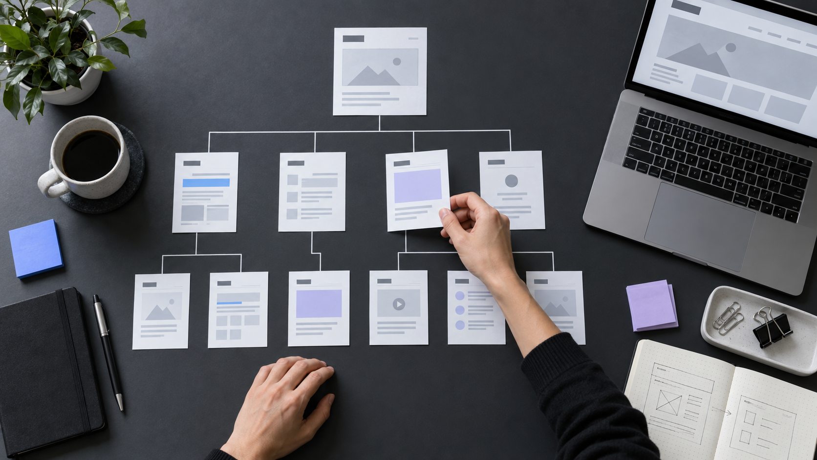 Illustration du guide : Arborescence d’un site web : organiser les pages autour des besoins